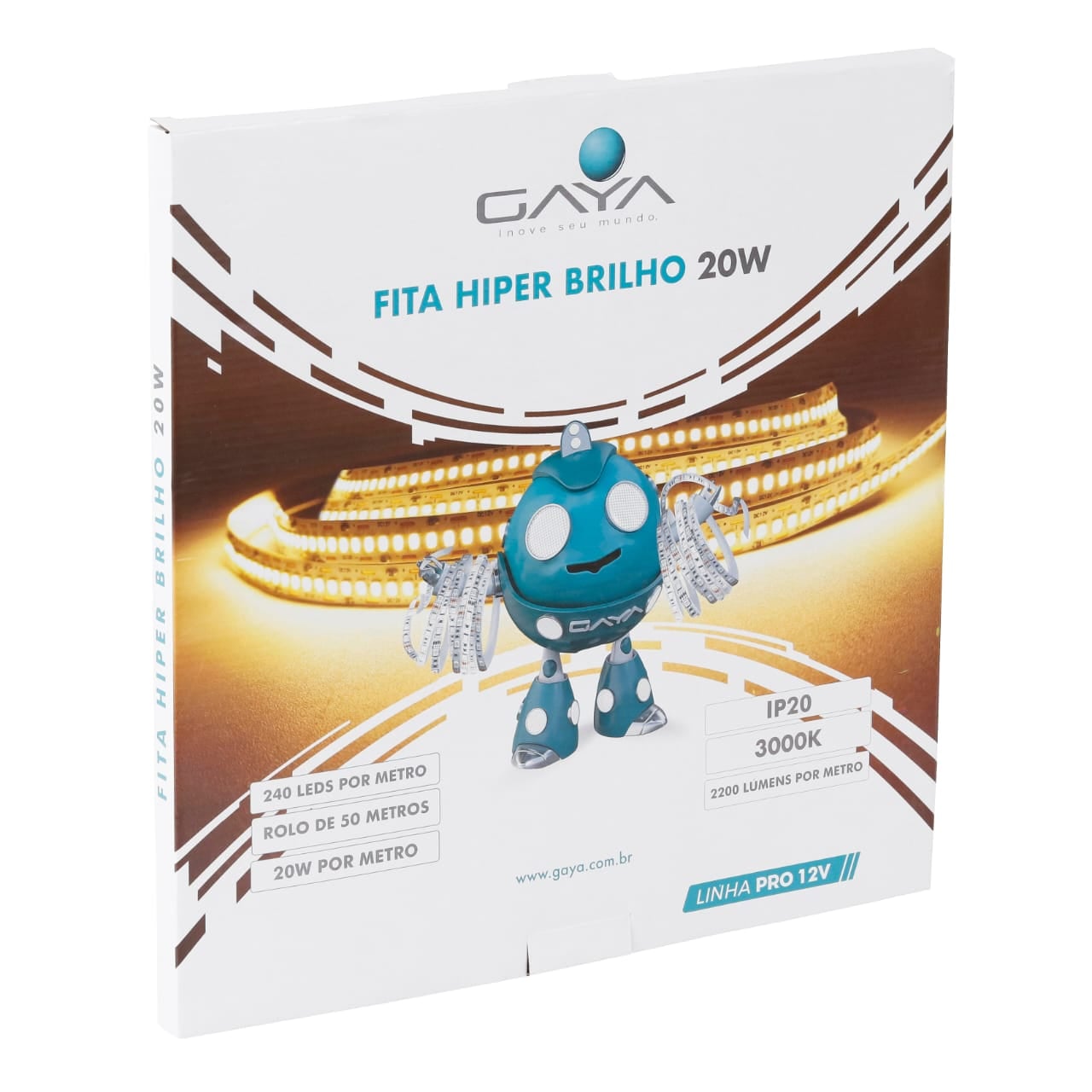Fita Led 20w 5mt 12v 3k Hiper Brilho