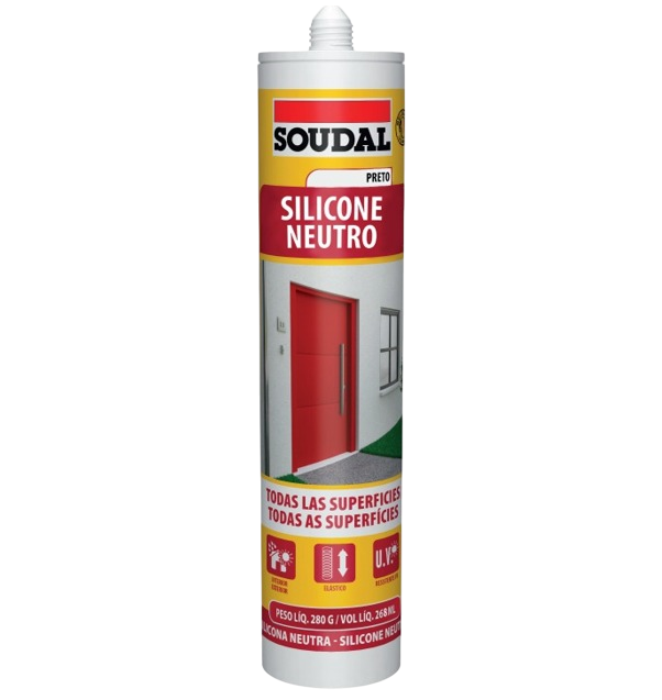 Silicone Neutro Preto 280gr