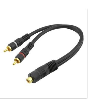 Cabo Audio Rca Y 1 Femea 2 Macho 25cm
