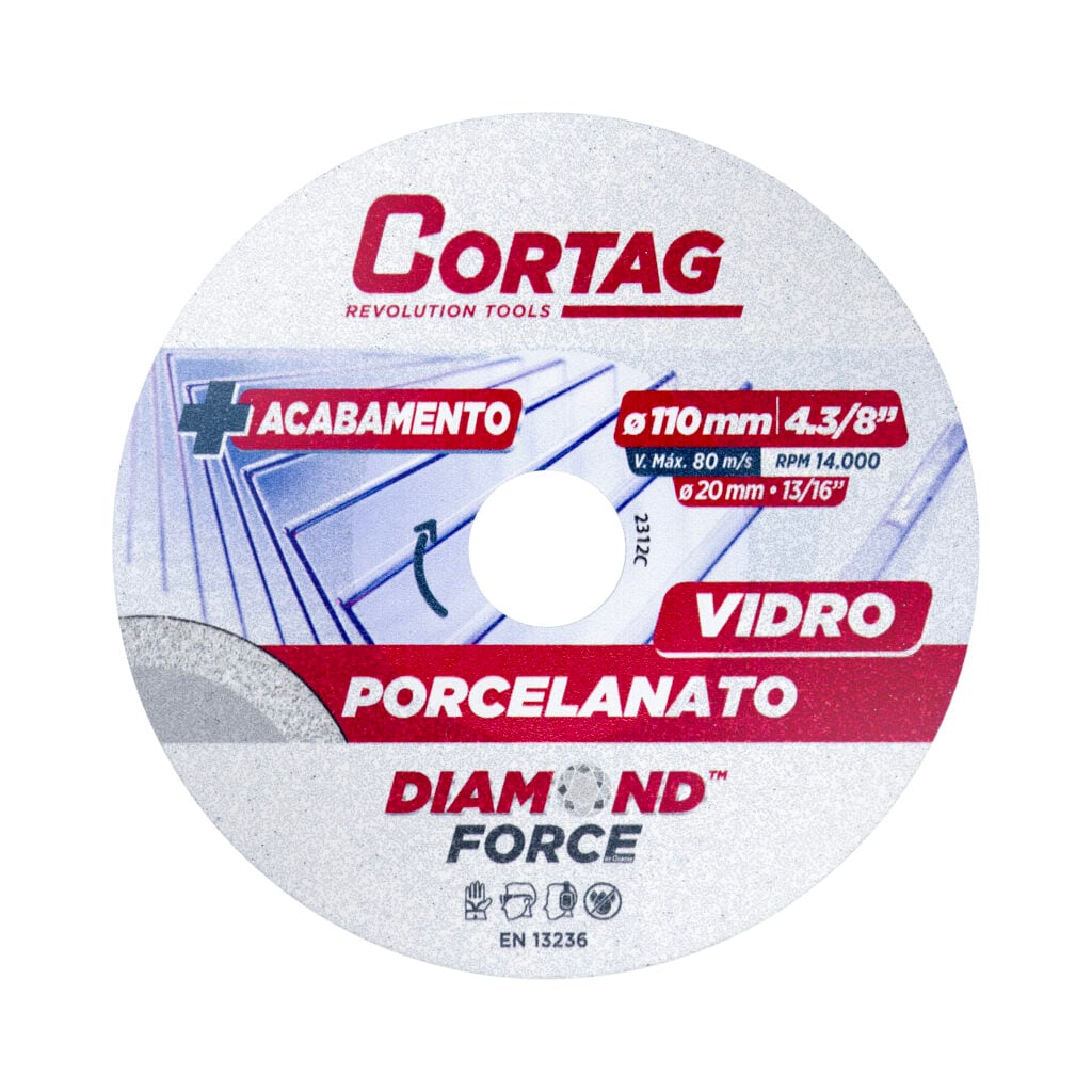 Disco Diam Liso 110mm Porcelanato/Vidro
