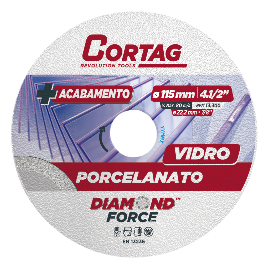 Disco Diam Liso 115mm Porcelanato/Vidro