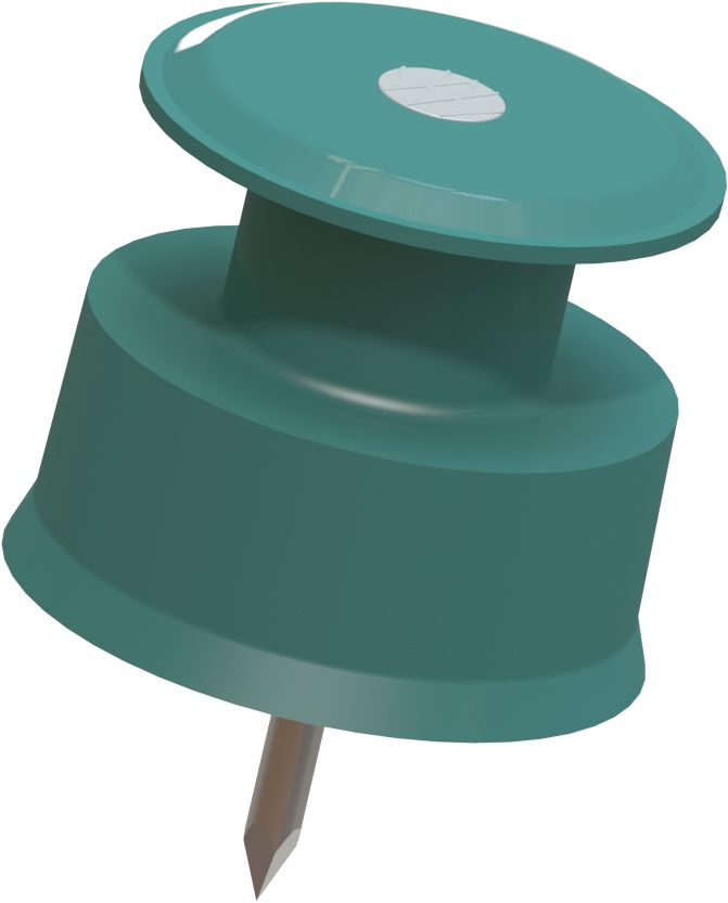 Roldana Pvc C/Prego 30x30 C/500pc