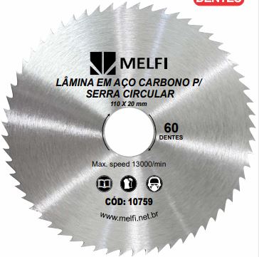 Serra Circ De Aco Carb 110mm(4.3/8”) 60d
