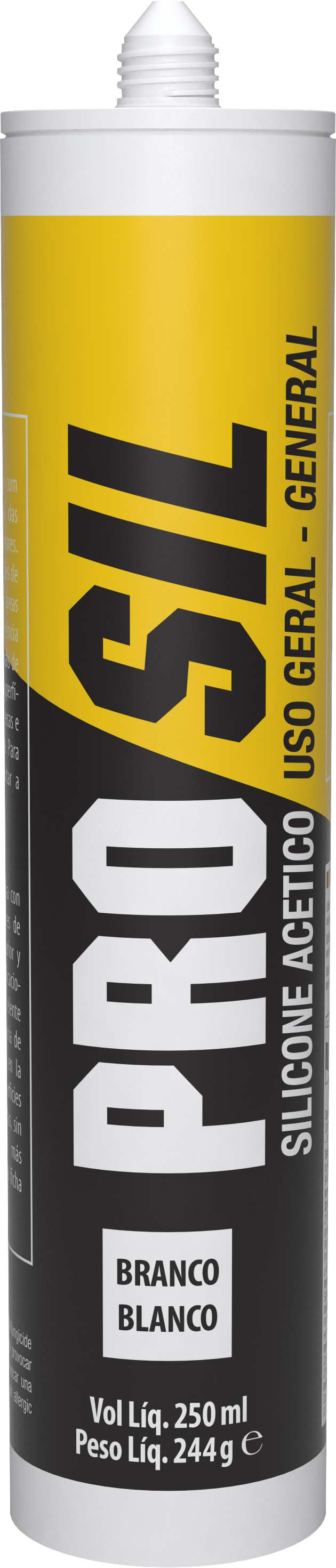 Silicone Acetico Branco 244gr Pro Sil