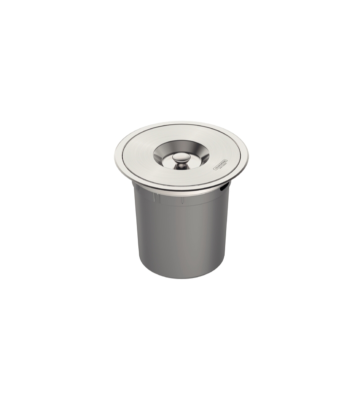 Lixeira Inox Embutir Clean Round 5lts