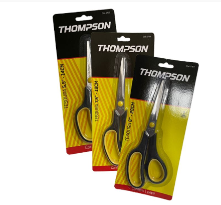 Tesoura P/Uso Geral Curva 8”