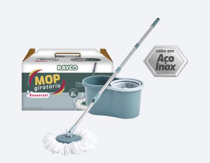 Mop Giratorio Essencial Cesto Plast 8lt