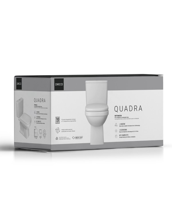 Bacia C/Cx Acop Br Quadra Ecof Kit Comp