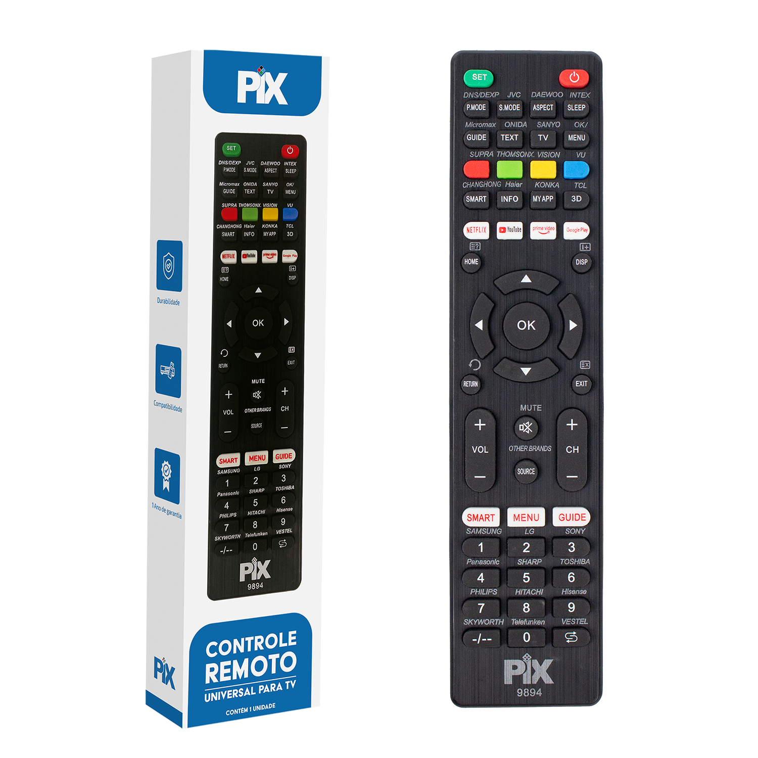 Controle Remoto Tv Plasma/Lcd Univer Pt