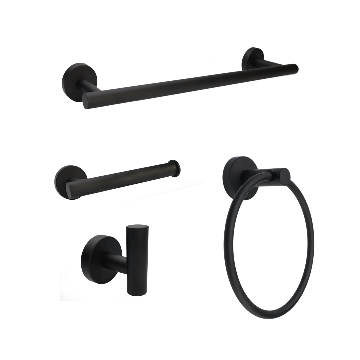 Kit P/Banheiro Inox Pt 4pc