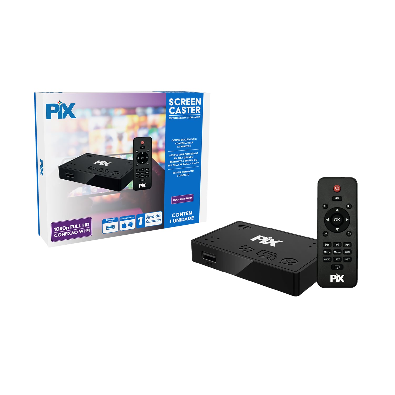 Screencaster S/Fio Para Tv 4k
