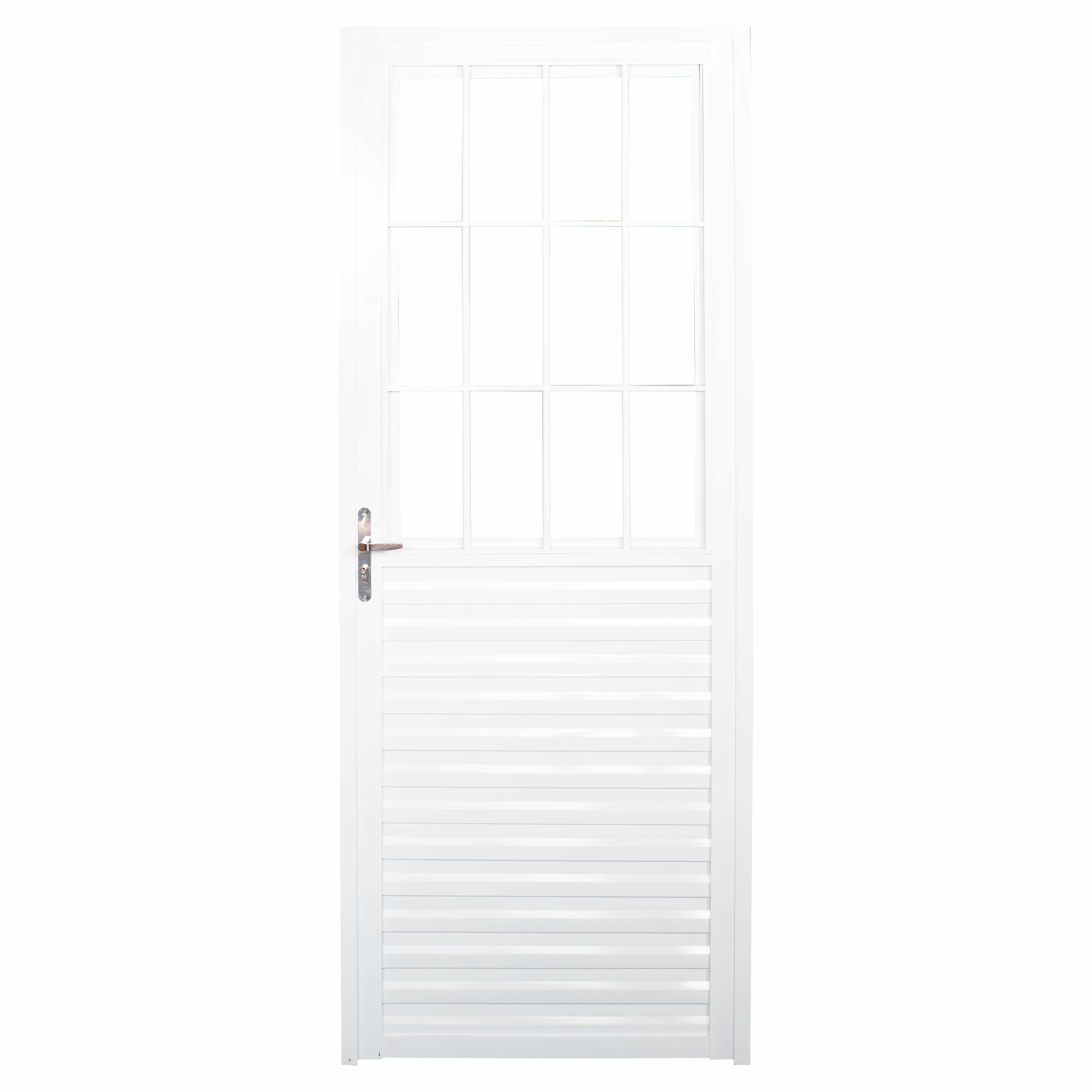 Porta Alum Liso Postig 0,80x2,10 Esq Br