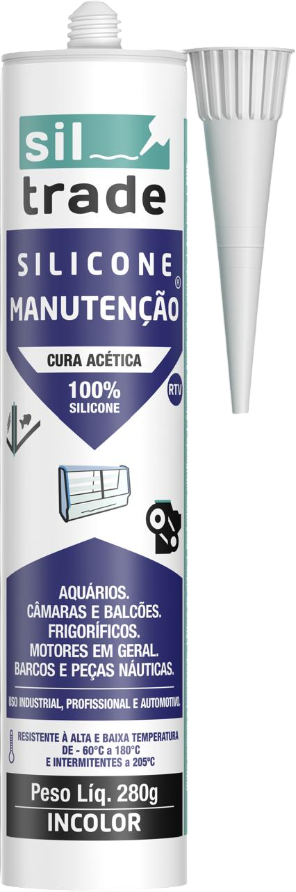 Silicone Acetico Incolor 280gr Aquario