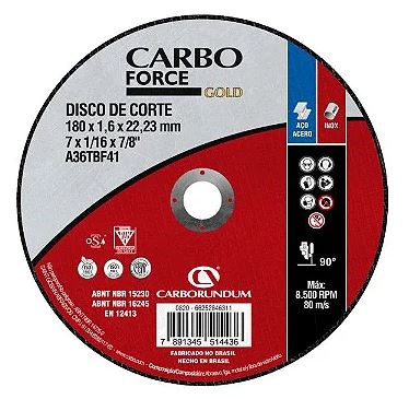 Disco De Corte  7x1/16x7/8” Inox Gold