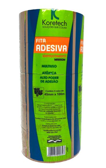 Fita Empacot 45mmx100mt Marrom