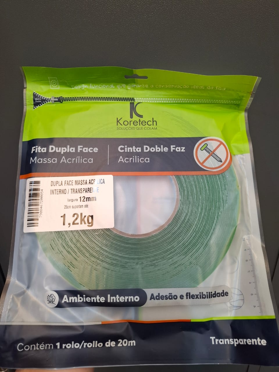 Fita D Face Acr 12mmx20mt Vd