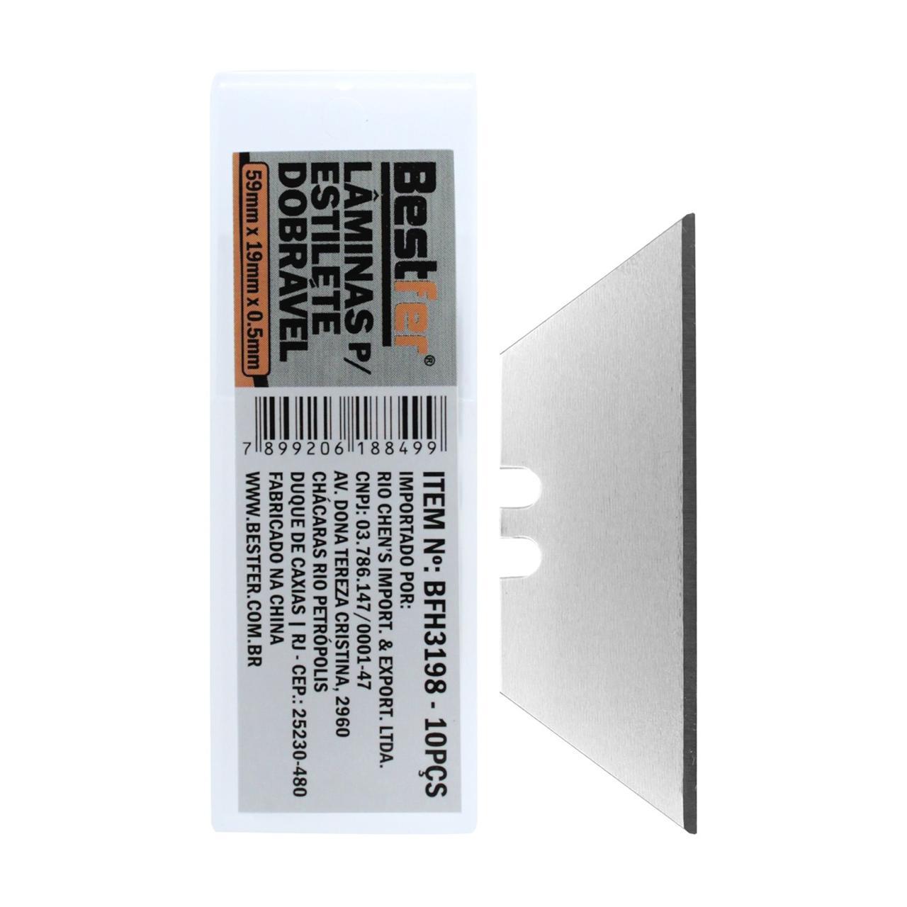 Lamina P/Estilete 19mm 10un Dobravel