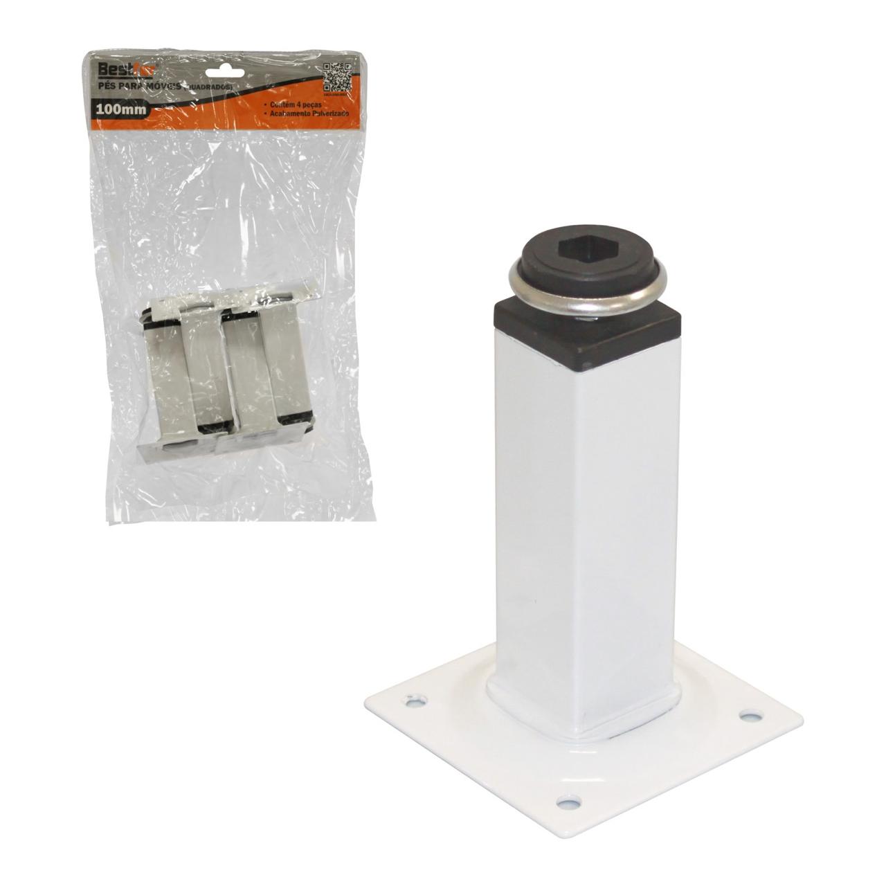 Pes P/Moveis Pp Quad Br 10cm C/04pc