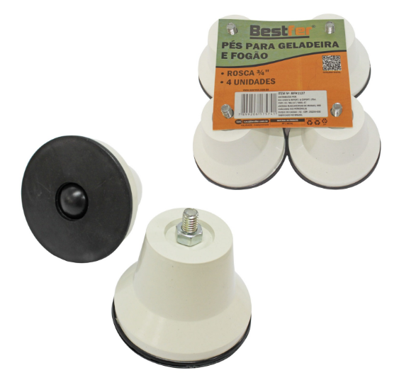 Pe Fogao/Geladeira 3/4 Rosca Metal