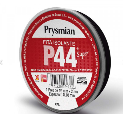 Fita Isolante 19mmx20mt Pt P44 Estojo