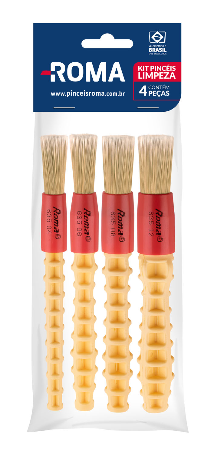 Kit Pinceis Automotivo C/4pcs