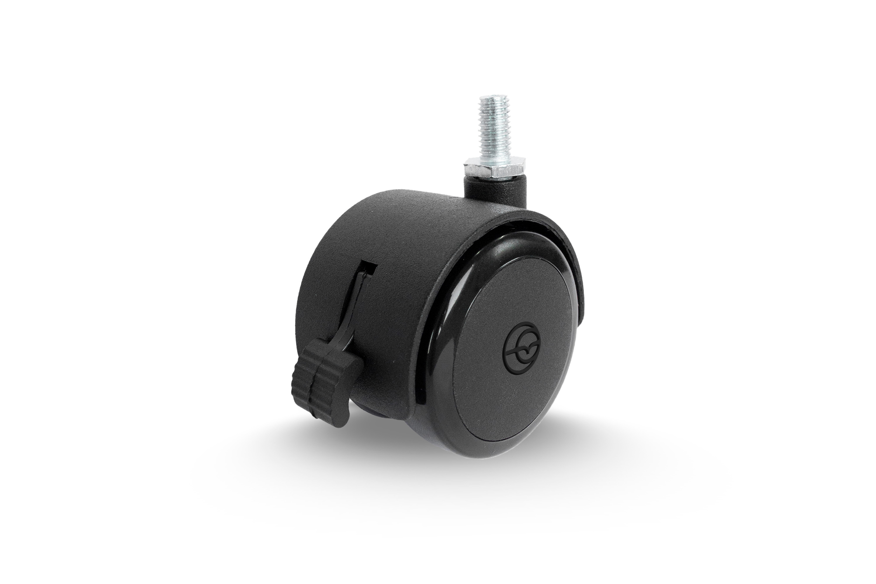 Rodizio Girat 50mm Pvc Preto S/Freio