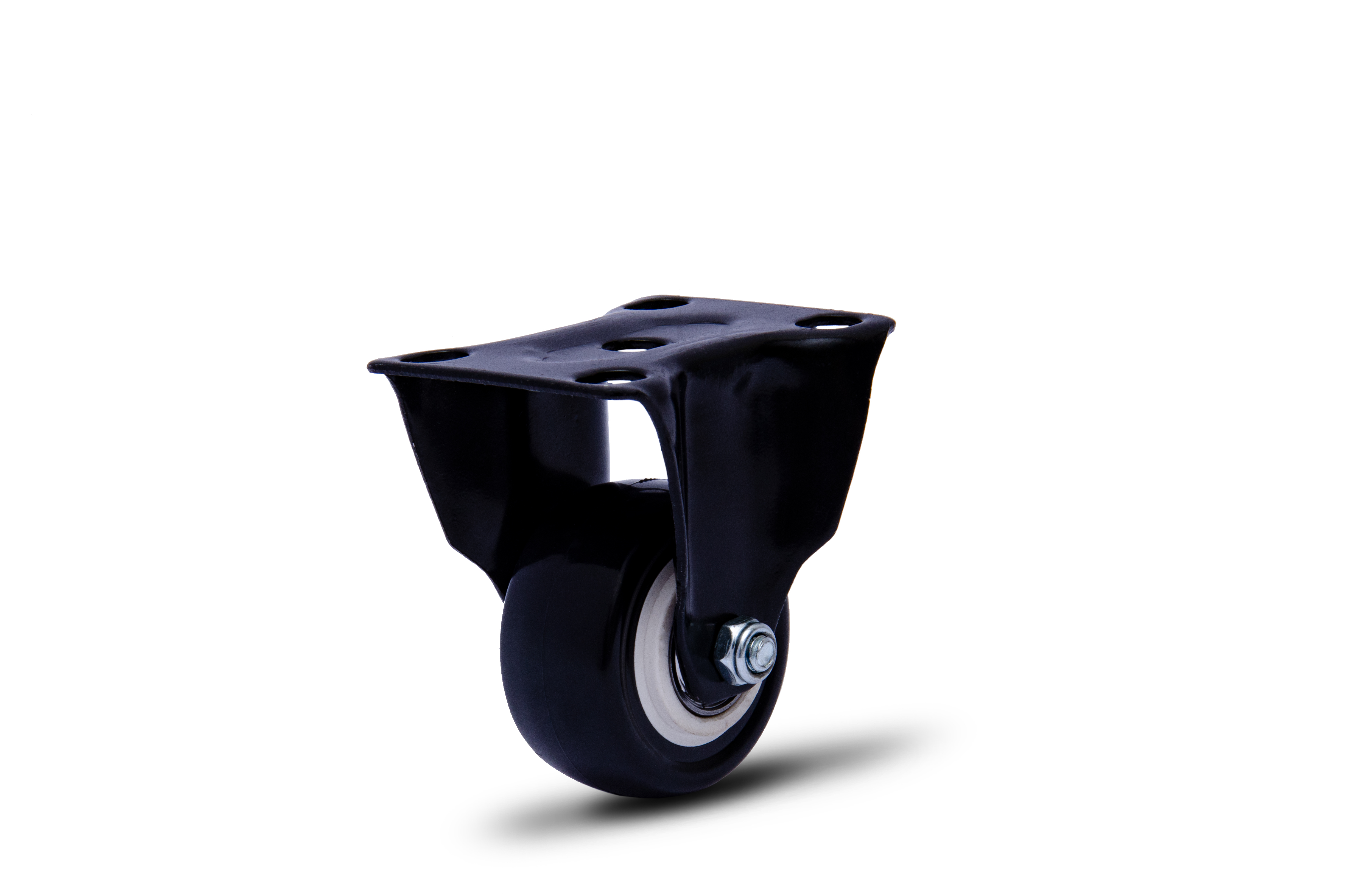 Rodizio Fixo 50mm Pvc Preto S/Freio