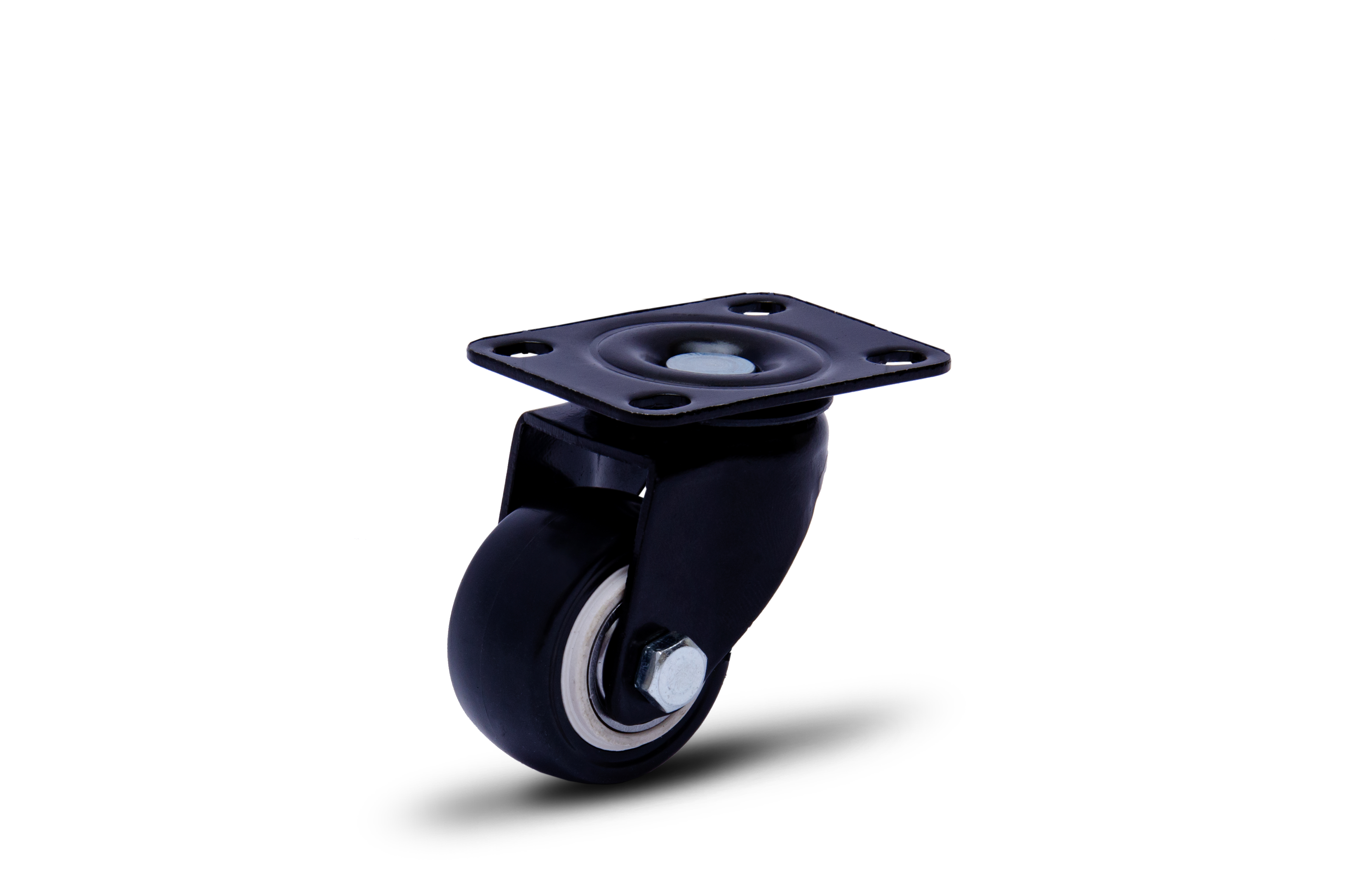 Rodizio Girat 41mm Pvc Preto S/Freio