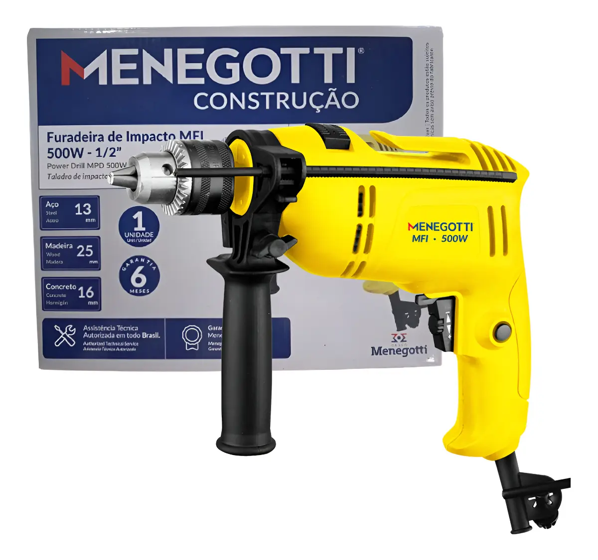 Furadeira Imp 1/2” 500w  220v 60hz
